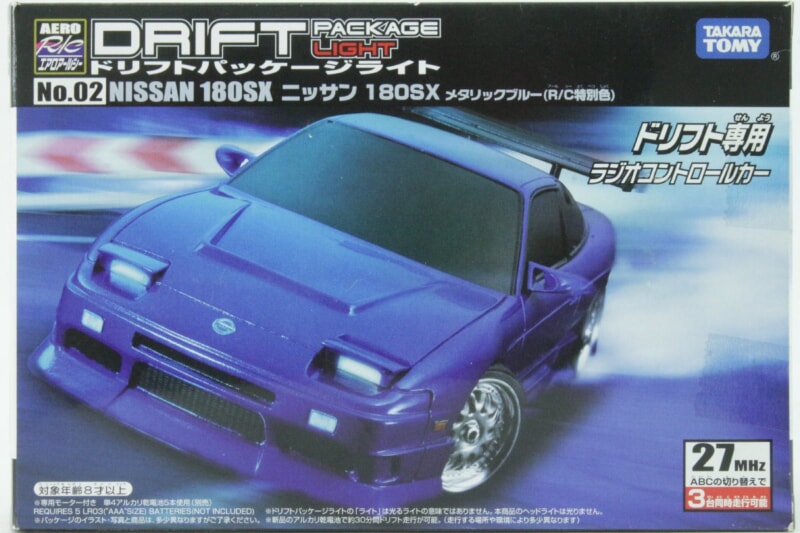 【未開封品】 TAKARATOMY/タカラトミー  ドリフトパッケージライト NISSAN 180SX メタリックブルー (RC特別色) ラジコンの画像1