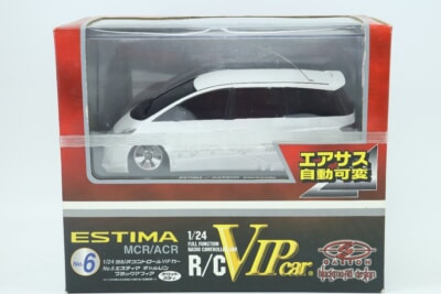 【未開封】アオシマ  1/24 RC/ラジコンVIPカー エスティマ ギャルソン ブラックマフィア ホワイトボディ No.6