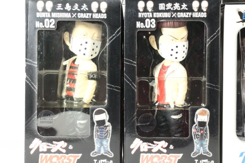 【未開封品】 LINDA/DIVE  クローズ×WORST CRAZY HEADS フィギュア まとめセット [花木九里虎][杉原誠]などの画像1