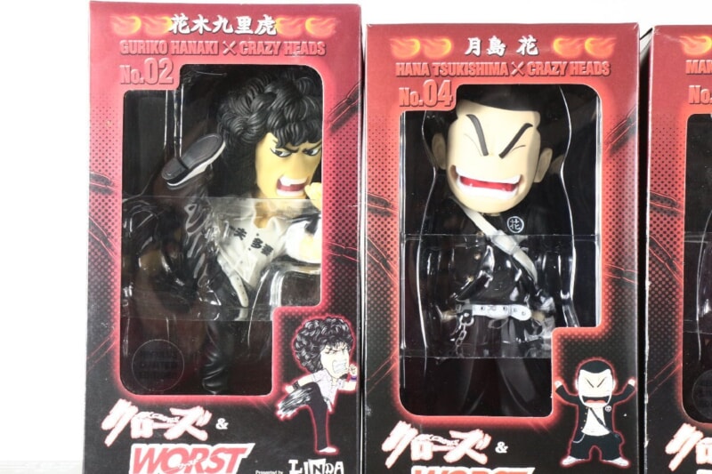 【未開封品】 LINDA/DIVE  クローズ×WORST CRAZY HEADS フィギュア まとめセット [花木九里虎][杉原誠]などの画像1