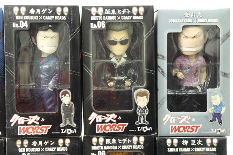 【LIMITED EDITION 】 LINDA/DIVE  [クローズ×WORST] CRAZY HEADS フィギュア まとめセット [香月ゲン]などの画像1