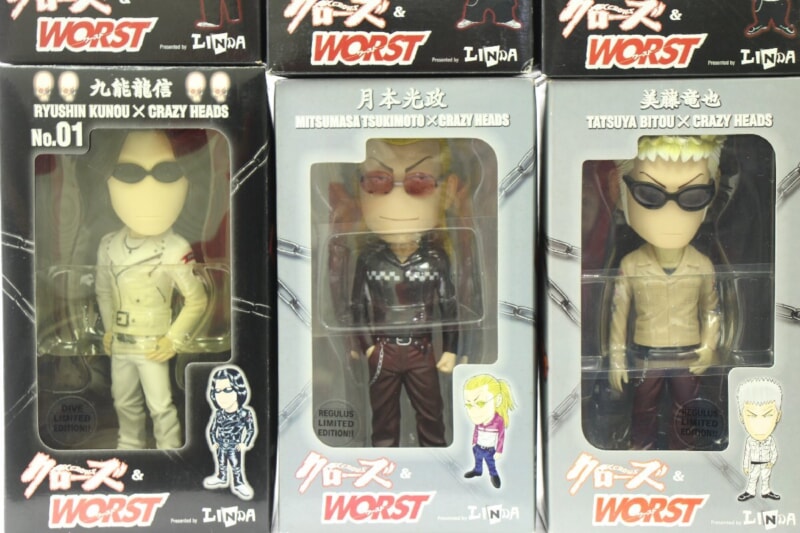【LIMITED EDITION 含む】 LINDA/DIVE  [クローズ×WORST] CRAZY HEADS フィギュア まとめセット [月本光政]などの画像1