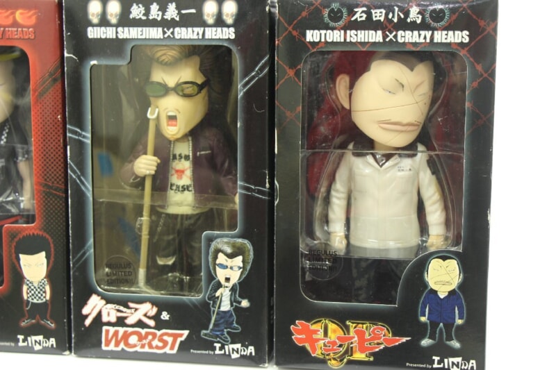 LINDA/DIVE  [クローズ×WORST][QP] CRAZY HEADS フィギュア まとめセット [九能龍信][石田小鳥]などの画像1