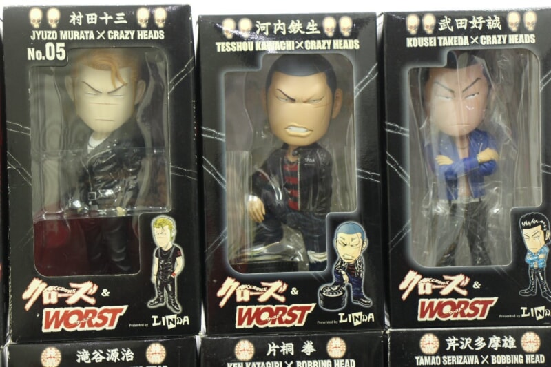 LINDA/DIVE  [クローズ×WORST] CRAZY HEADS フィギュア まとめセット [花木九里虎][村田十三]などの画像1