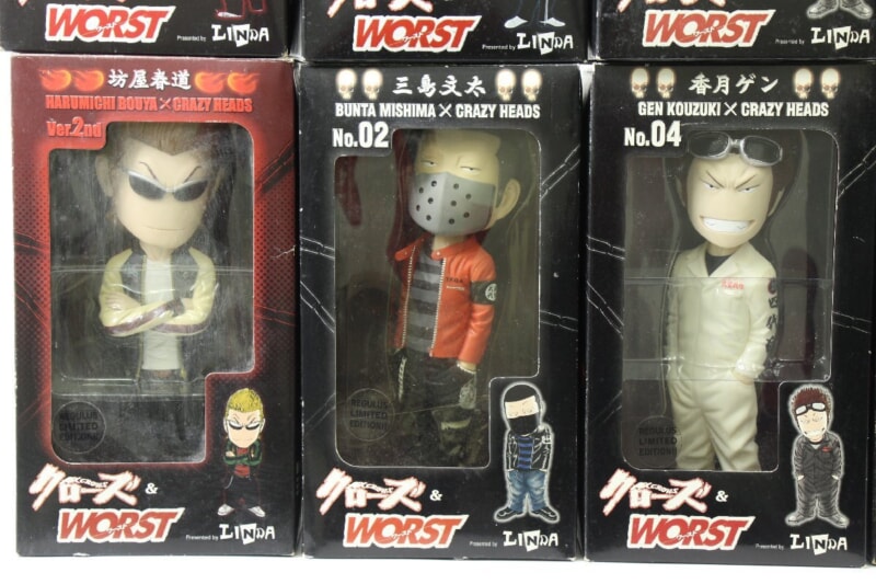【LIMITED EDITION 】 LINDA/DIVE  [クローズ×WORST] CRAZY HEADS フィギュア まとめセット [香月ゲン]などの画像1