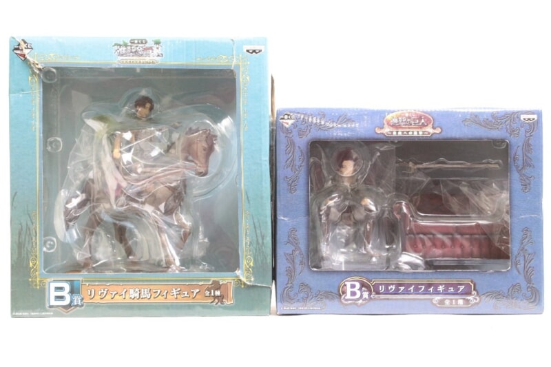【未開封】 進撃の巨人  一番くじ リヴァイ フィギュア 2点セット バンプレストの画像1