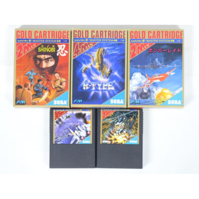 セガ・MARKⅢソフト 「R-TYPE」「忍び」「ボンバーレイド」など5本セットで レトロゲームの買取り品の画像