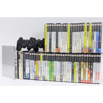 SONY PS2 SCPH-90000 本体 + ソフトの買取り品の画像