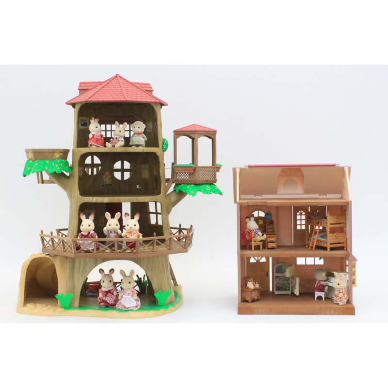 エポック シルバニアファミリー ツリーハウス + 赤い屋根のお家 ドールセットの画像1