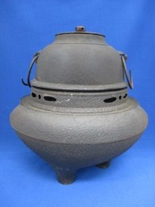 風炉釜 茶釜 時代物 茶道具 骨董品 7.3kg